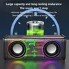 Alto-falantes de telefone celular V8 Mecha transparente sem fio Bluetooth Speaker Sound Light Rhythm Subwoofer TWS Stereo Cyberpunk Music Center Chamada mãos-livres T231026