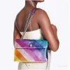 Kurt Geiger Deigner Bag Medium Size Kensington Shoulder Bags Real Leather Handbag Rainbow Micro Fiber Eagle Head Luxury Cross Body Purse med Fullk Fashion Bag456