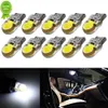 Nouveau 10 pièces T10 W5W LED Signal Bubl voiture intérieur dôme lampe de lecture COB 12 V 7500 K blanc Auto cale côté tournant porte plaque d'immatriculation lampe