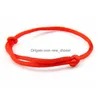 Bracelets de charme réglable rouge coréen cordon bracelet simple faisant chanceux hommes femmes bijoux amoureux cadeau livraison directe Dhaxy