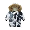 Płaszcz w dół dzieci zagęści ciepły płaszcz chłopcy zima prawdziwe futra z kapturem długie parkas dziewczęta bawełniane kurtki wierzchołki Teen Dzieci Ubranie 231025