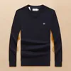 Men's Sweater Luxury Fashion Splice Fake Two Piece Set Winter Popular Sweater Korean Version Casual Stripe Shirt Collar Pullover Coat