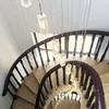 long crystal chandelier Stair Spiral Crystal Chandelier Lighting staircase light chandeliers ceiling high rope chandeliers large