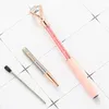 wholesale NEW Big Diamond Ballpoint Pens Bling Little Crystal Metal Pens School Office Writing Supplies Business Pen Stationery Student Gift