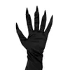 Halloween Gothic Long Nails Cosplay Gloves Funny Festival Witch Cosplay Costume Party Scary Props Black Mitten Gloves With Claws