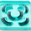 Pestañas postizas rizadas gruesas Naturalmente suave Luz hecha a mano Reutilizable Multicapa 3D Faux Mink Extensiones de pestañas postizas Strip Lash Beauty Supply DHL