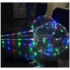 بالون جديد أضواء LED البالونات الليلية الإضاءة Bobo Ball Festival Decorative Decorative Bright Wighter مع ألعاب توصيل العصي G DH59F