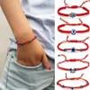 Lucky Blue Evil Eye Charms Bracelets Fatima Hamsa Main Réglable Corde Rouge Fil Corde Couple Bracelets Femmes Hommes Coeur Fleur But253N