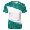 Sublimation Blanko Weihnachten Tie-Died T-shirt 100% Polyester Bleach Unisex Erwachsene Kinder Kurzarm Familie Outfit Kleidung Großhandel