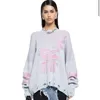 Women's Sweaters O-Neck Crochet Kintted Sweater Women Long Hollow Out Y2k Loose Top E-girl Pullover Spring Autumn Winter Jumper Sueter