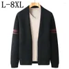 Herrtröjor 8xl 7xl 6xl 2023 Fall Winter Märke stickade Cardigan Män Lossa kashmirtröja mjuk varma mens cardigans manjajacka