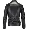 Men S Leather Faux Mens Jackets Black White Casual Lapel Slim Fit Diagonal dragkedja Motorcykel PU JACKE KLÄDER 231026