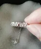 Zilveren en gouden oorbellen ontwerper voor vrouwen dubbele letters C vrouwen kristal strass oorbel bruiloft partij ontwerper sieraden