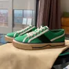 Casual Mens Shoes Luxury Italy Green Red Web Stripe Canvas Tennis 1977 Shoes Designer Women Low Top gummisulen Stretch Sneakers C102702