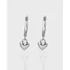 Hoop Earrings Simple Love Heart Earring For Women Girls Party Wedding Jewelry Gift Pendientes Accessories EH2213