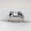 Cluster Anneaux Vintage Men Ring Fine Jewelry S925 Charms Cubic Zirconia Mariage Engagement Ringen Hombre Anello