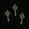 146 pz Charms in lega di zinco bronzo antico placcato vintage scheletro chiave Charms per creazione di gioielli pendenti fatti a mano fai da te 27mm235r