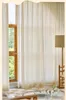 Rideau fenêtre en mousseline de soie Tulle pur Voile rideaux blanc balcon Transparent pour salon chambre 135WX240H (CM) dentelle Beige