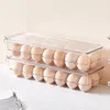 Egg Tools 14 Grids Kitchen Refrigerator Eggs Transparent Dispenser Storage Box Tray Containers Airtight Fresh Preservation 231026