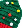 Bérets arbre de noël tricoté chapeau enfants adultes fête habillage à la main en laine cadeau chaud