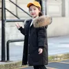 Piumino da bambina Piumino lungo in cotone Inverno Mantieni caldo Cappotto con collo di pelliccia Cappotto con cerniera Capispalla Natale Bambino Abbigliamento per adolescenti 5-14 anni 231025