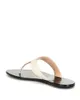 Designer tofflor läder thong sandaler herr pool glider kvinnor strand platt flip flops med guld hårdvara