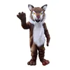 Halloween Brown Wildcat Bobcat Mascot Costume Cartoon Fruit Anime Theme Character Christmas Carnival Party Fancy Costumes Adults Size Outdoor Outfit