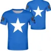 SOMÁLIA t camisa diy personalizado po nome número som T-Shirt bandeira da nação soomaaliya república federal somali impressão texto vestuário260Z