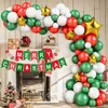 Décorations de Noël Ballon Garland Arch Kit Rouge Lolipop Confetti Feuille Ballons Année Fête Décoration Fournitures Cadeaux 2024 231026