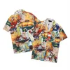 Herren-Freizeithemd-Sets, Sommer-Trainingsanzug-Set, modisch, kurze Ärmel, Bowling, Hawaii, Meer, Designer, Strand, Blumenbuchstaben, Hemden, Anzüge, asiatische Größe M-3XL