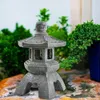 Dekoracje świąteczne Dekoracja Akcesoria ogrodowe Zen Ozdoby Zen Słoneczne Kamienne Pagoda Latarnia Latarnia Tower Statua Lampa słoneczna 231025