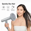 Hair Dryers Frequency Conversion Professional Salon Ionic Dryer Light Weight Strong Wind 6 Speed Negative Ion Bolwdryer with 3 Nozzle 231025