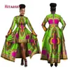 여성을위한 아프리카 드레스 Dashiki Cotton Wax Print Femal 전통 의류를위한 Sexy Long Dress WY12683104