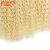 Human Hair Burek Fashion Idol Afro Kinky Curly Weave Pakiety 613 Blond Kolor Syntetyczny S 6 PC 20 22 24 cale 231025