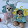 Vestuário para cães Halloween Pet Transformação Roupas Inverno Quente Bonito Elefante 3D Suéter Com Capuz Roupas de Desenhos Animados