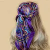 Scarves 90 90CM Shawls Fashion Beach Sunscreen Silk 2023 Europe And America Kerchief Print Square Bandannas