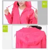 Women's Trench Coats Women Jacket Long Hooded Outdoor Rain Water Proof Windbreaker Plus Size Spring Autumn Loose Lightweight With Pocket