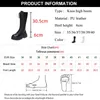 Boots Chunky Platform Punk Women Thick Bottom Knee High Woman Autumn Winter Fashion PU Leather Motorcycle Botas Mujer 231026