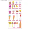 Kitchens Play Food Pretend Play Kitchen Toy Ice Role Play Set Birthday Gift for 2 3 4 5 Year Old Girls Toddlers KidsL231026