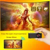 YT100 Mini Projector Black Micro Portable HD Home Wireless Small Mobile Phone Projection Micro Projector Film Screening