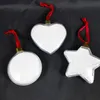 Sublimation Xmas ball flat plastic ball MDF insert blanks for customized printing Xmas tree decoration by Ocean B1026