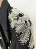 Blazer Blazer Giacca di alta qualità EST Fashion Designer Mode Flowers Appliques in perline Blazer 231025