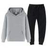 Männer Trainingsanzüge Männer Hoodies Braun Sweatshirt Sets Winter Fleece Trainingsanzug Frauen Anzug Casual Jogger Mode Marke Pullover Schwarz Sport Set 231025