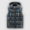 Gilets pour hommes veste pour hommes Sports de plein air à capuche coupe-vent chaud sans manches manteaux automne hiver gilet décontracté rembourré