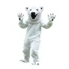 Costumes de mascotte d'ours polaire de haute qualité professionnels, robe de soirée fantaisie de noël, tenue de personnage de dessin animé, taille adulte, carnaval, publicité de pâques