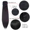 Snoilite sintético 22 polegadas afro yaki grampo de cauda reta em cordão de cabelo para mulheres 231025