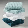 Soft Textured 8 Piece Towel Set, Teal Rain