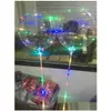 Balon z 80 cm PVC słup LED Zabawne Luminous Light Up balony Bobo Ball Transparent na Xmas House Garden Birthday Party de Dhbto