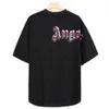 Angel Pa Harajuku 23SS Spring Letter Drucken T -Shirt lose übergroße Engel Hip Hop Unisex Short Tees WXA