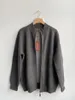 Mens Knit Winter Loro Piana Cashmere Thick Coat Dark Grey Sweaters